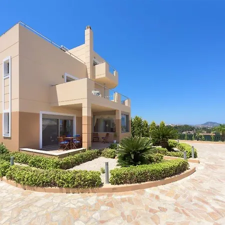 Luxury Rhodes Villa Aegean Blue Sea View Private Pool 4 Bdr Koskinou Villa