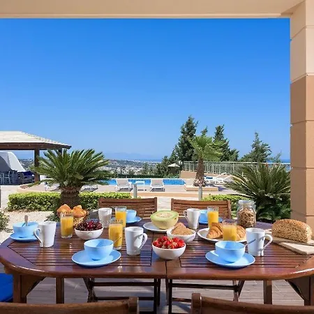 Luxury Rhodes Villa Aegean Blue Sea View Private Pool 4 Bdr Koskinou